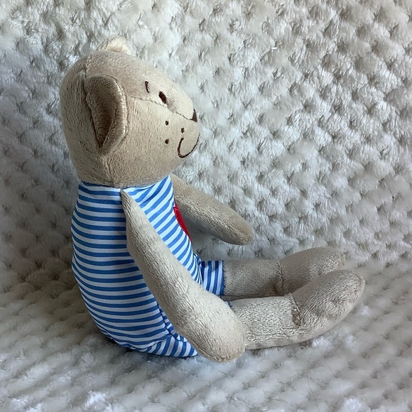 IKEA Fabler Bjorn Bear Striped Outfit Red Heart - Picture 6 of 11